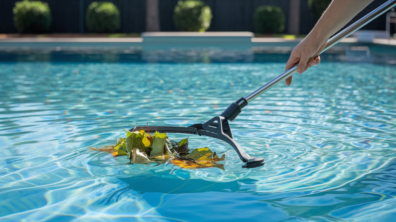 pool cleaning through equipment