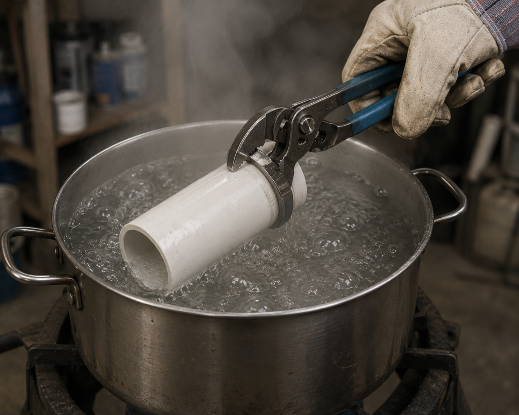 How to Remove PVC Pipe Glue: 10 Proven Methods for 2026 6 Submerging a PVC pipe joint in boiling water to loosen cement