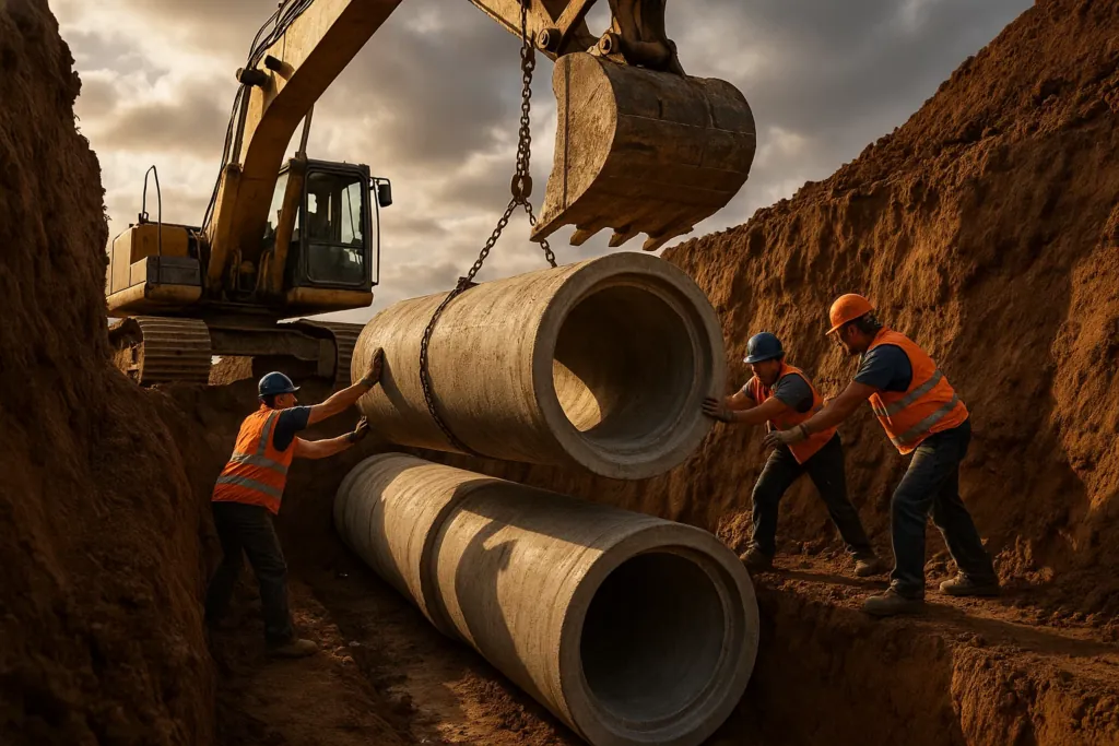 Types of Drainage Pipes- Concrete