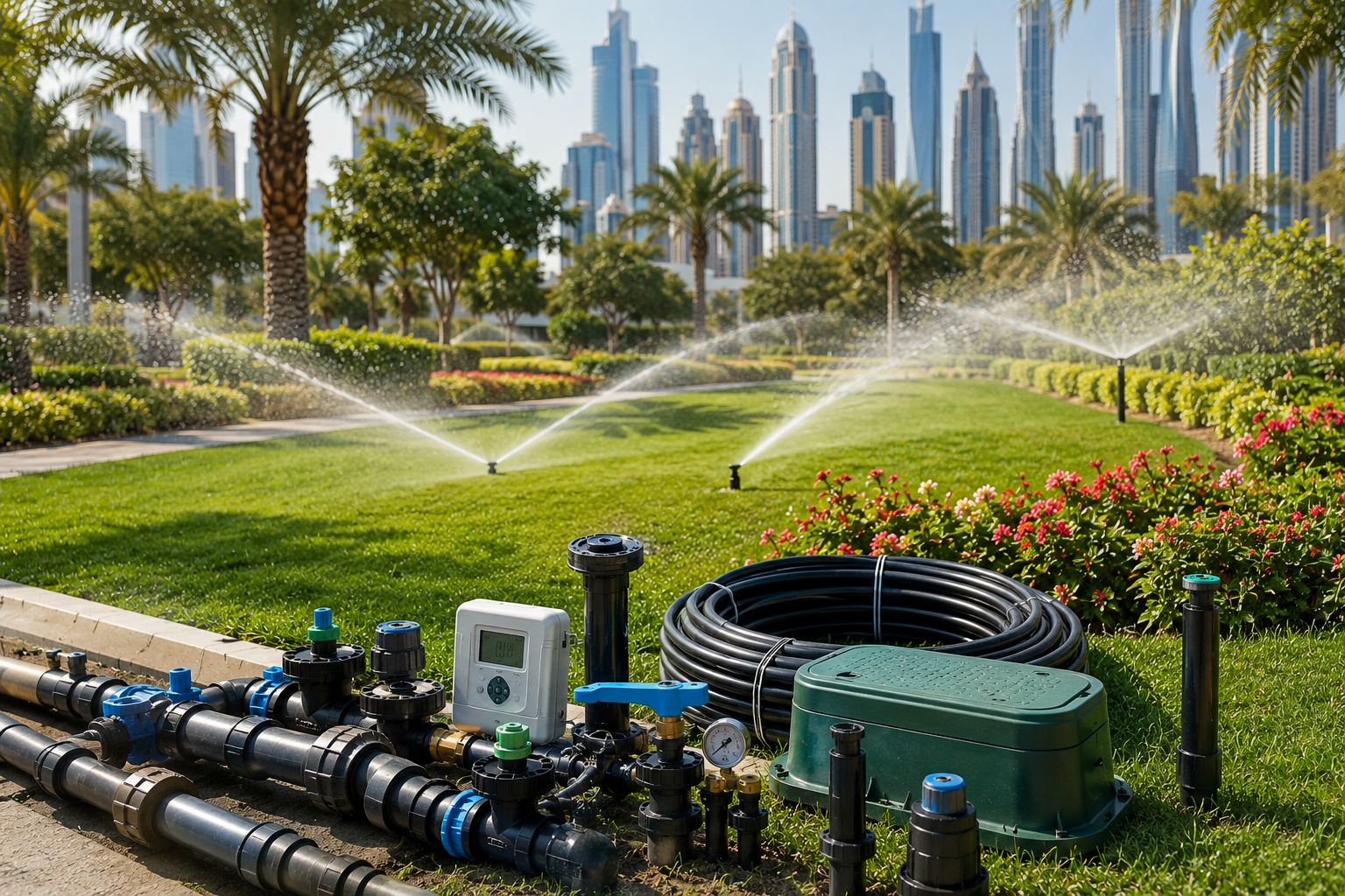 Case Study:Commercial Irrigation Equipment Supply for a Landscaping Project in Dubai