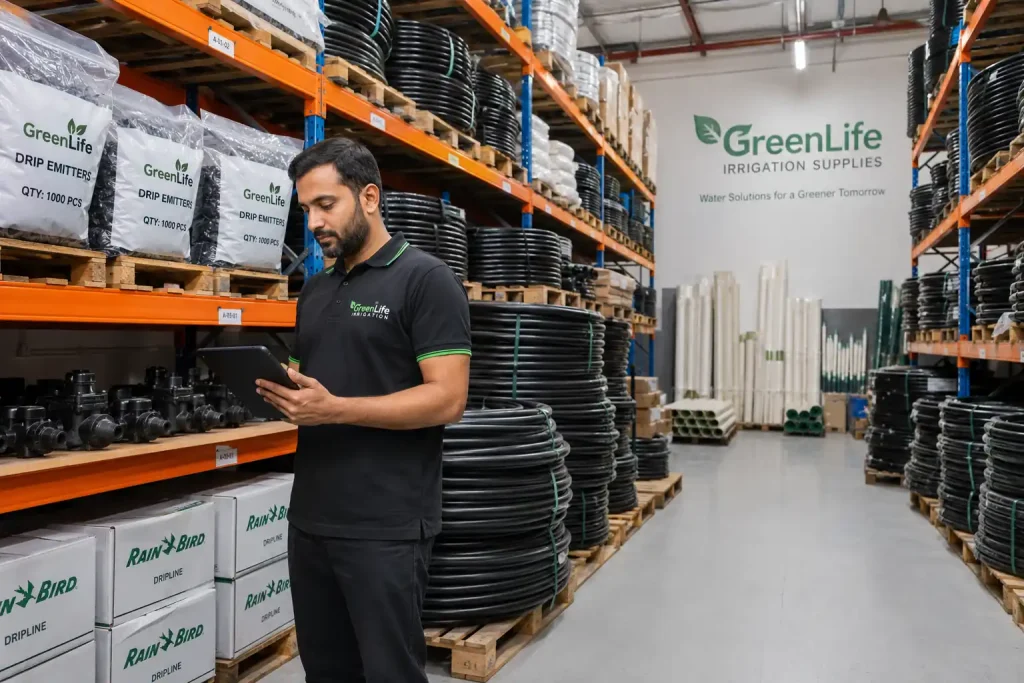 irrigation system supplier in dubai warehouse