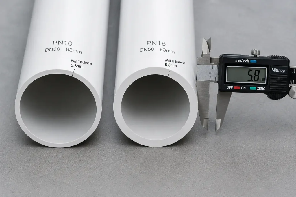 PN16 vs PN10 calliper comparison