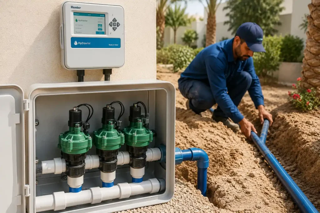 irrigation system design for villa in UAE