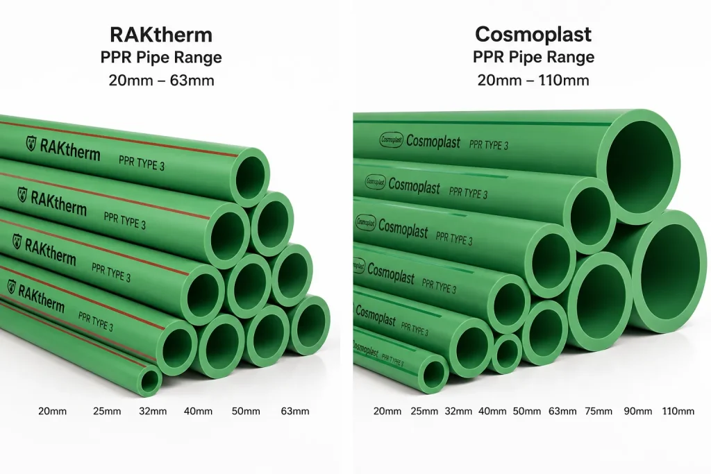 RAKtherm vs Cosmoplast PPR pipes