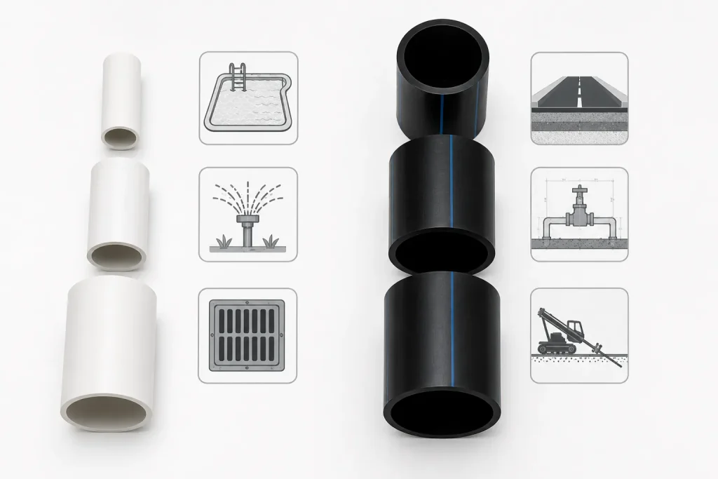 PVC vs HDPE Pipe comparison
